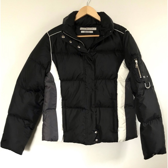 tommy hilfiger puffer jacket grey